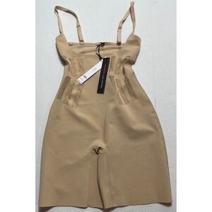 Commando Luxe Control Bodysuit Shapewear Tummy Control Smoothing Beige Small NWT